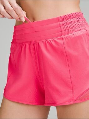 Lululemon Hotty Hot High-Rise Lined Shorts 2.5” Lip Gloss Pink Size 8